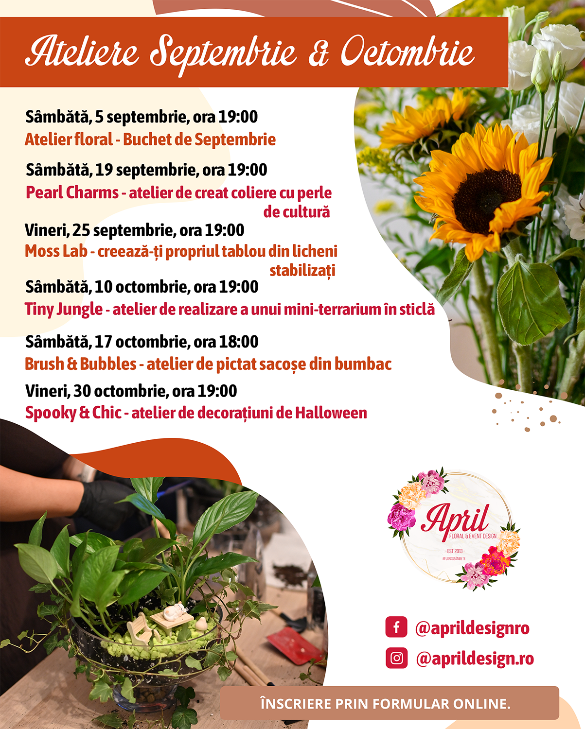 Afis Ateliere septembrie & octombrie 2026 – mic – April Craiova